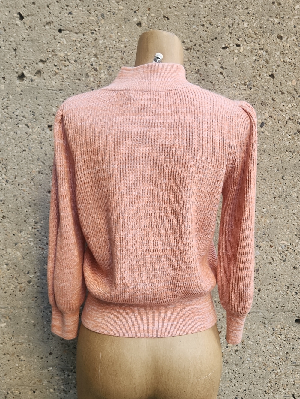 Repeat Pink Button-Up Ribbed Sweater Cardigan - Picture 6 of 8